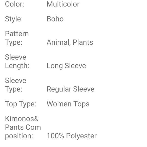 BNWT!! BOHO KIMONO STYLE PANT SUIT!! COAT & PANTS ONLY!! - Picture 6 of 6